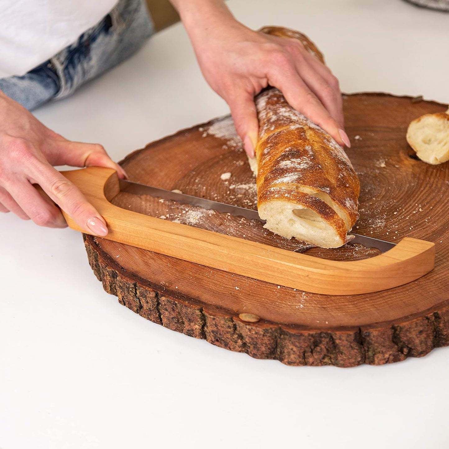 Breadly™ Wooden Bread Bow Knife - Perfect for Precise Bread Cutting